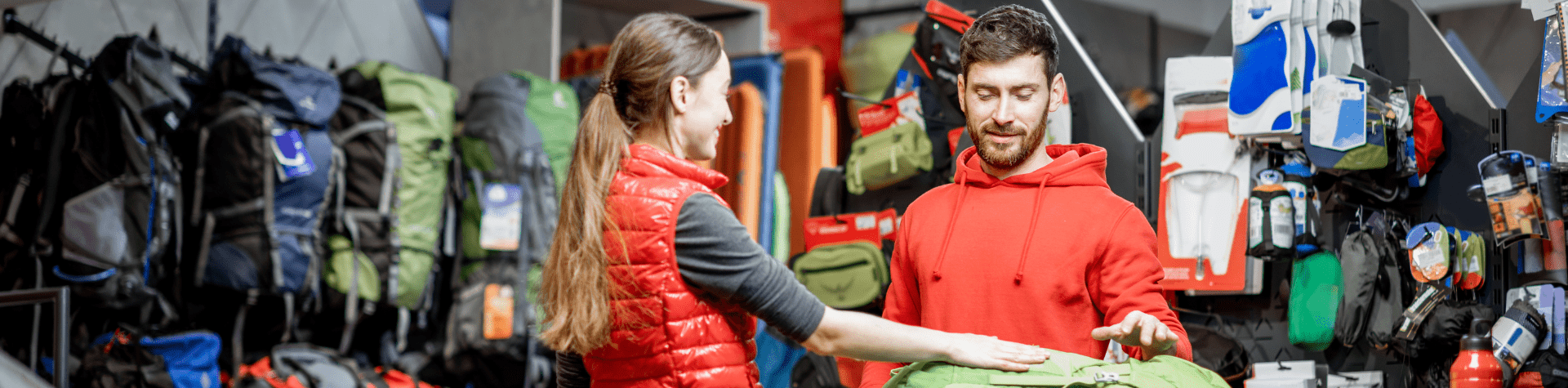 vendeur en magasin de sport